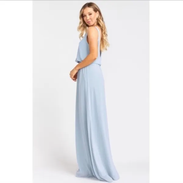 NWT Show Me Your Mumu Kendall steel blue maxi dress SMALL FLAWED - Image 2