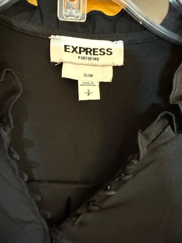 Express Black Button-Up Blouse - Image 2