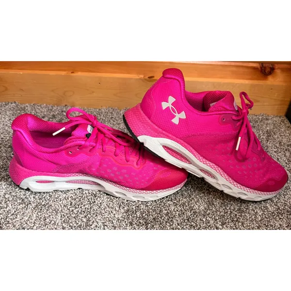 Under Armour HOVR Infinite 3 Womens Running Shoes Pink Bluetooth 3024417-600 12 - Image 6