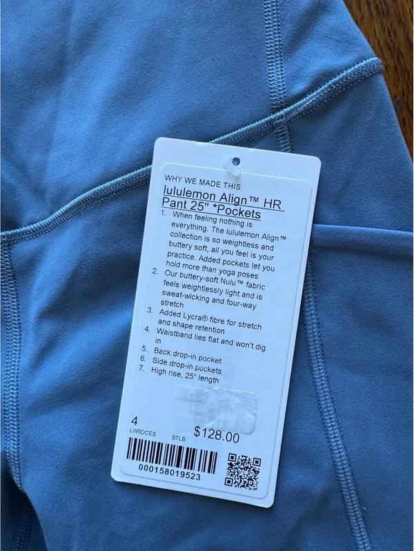 Lululemon Align With Pockets High-Rise 25” Steel Blue Size 4 NWT - Image 4