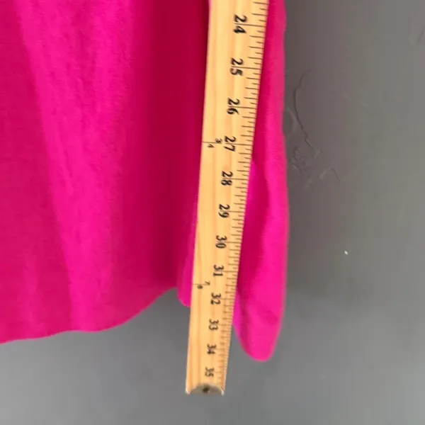 A New Day‎ Womens Hot Pink Linen Blend Puff Sleeve Mini Dress Size S NWT - Image 5