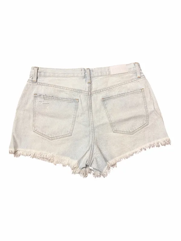 pistola Pale Blue Frayed Hem Denim Shorts - Image 2