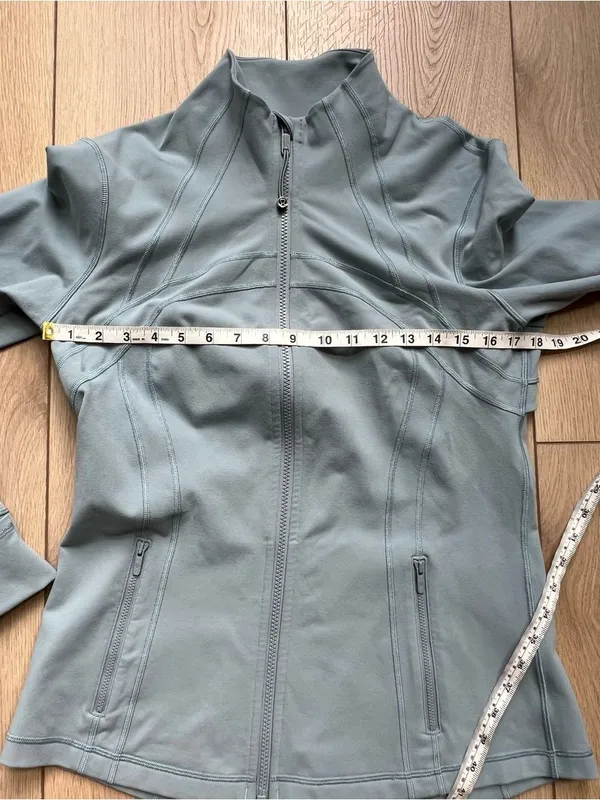 Lululemon Define Jacket in Hazy Jade Full Zip Size 12 Light Blue Green Active - Image 11