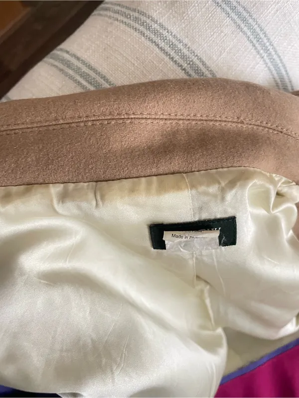 J. Crew Vintage Y2K Wool Blend Long Trench Coat Jacket Size 6 Camel Tan - Image 7