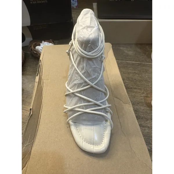Sam Edelman Circus‎ Blanche Sandal Ivory Womens Size 6.5 Croc Embossed - Image 4