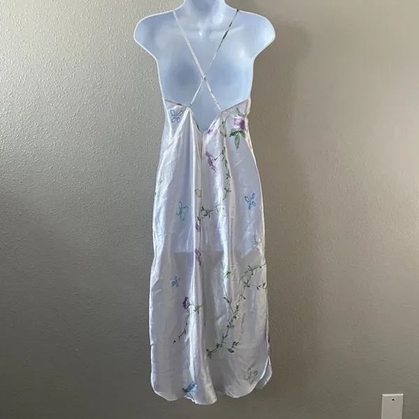 Y2K Fairy Maxi Slip Small 2000s Fairycore‎ Feminine Romantic Summer Casual Satin - Image 2