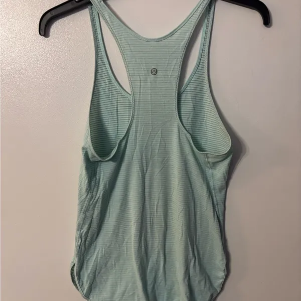 Lululemon 105 F Singlet Tank Top Teal Blue Luon Silverescent Racerback Loose - Image 3