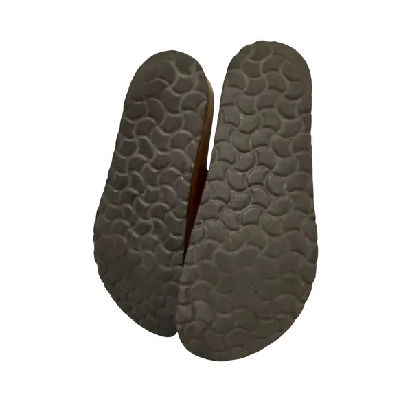Plakton Size 37 3-Strap Brown Tan Cohnac Cork Footbed Sandals Leather Supportive - Image 2