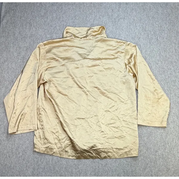 Vintage Christian Dior Pajama Set Women L Gold Luxury Old Money Loungewear Fair - Image 14