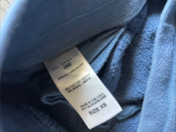 Sol Angeles Blue Jogger Sweatpants with White Stripe Detail - Image 4