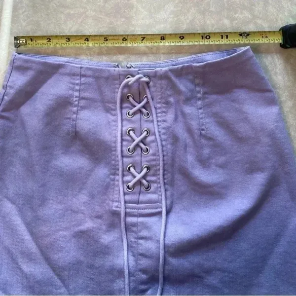 Forever 21 Lilac Purple Lace‎ Up Skirt Size S - Image 4