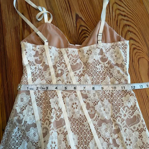 For Love & Lemons XS Cheyenne Lace Mini Dress Ivory Coquette Fairy‎ Schoolgirl - Image 7