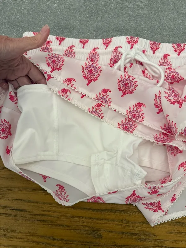 Roller Rabbit x Target Bouquet Drawstring Skort Shorts Pink Limited Edition M - Image 4
