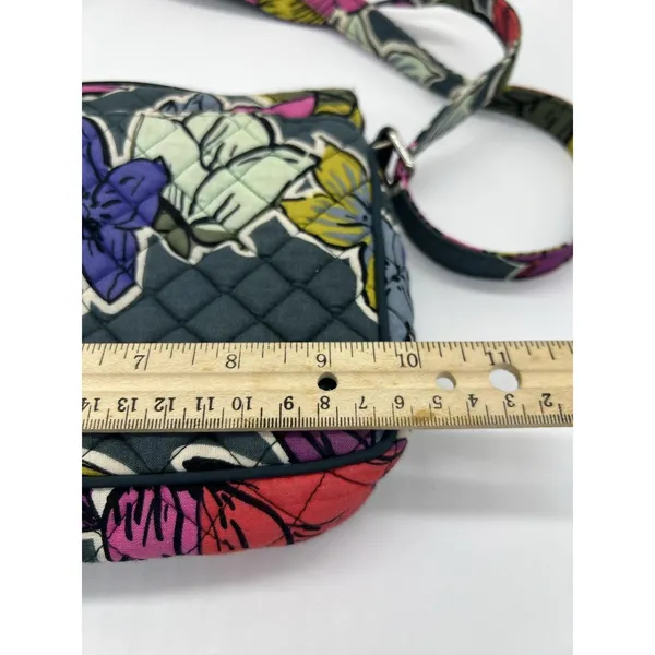 Vera Bradley Crossbody Bag Womens Small Multicolor Quilted Floral Zip Pockets - Image 4
