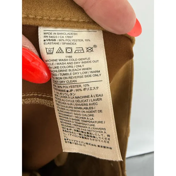 Banana Republic Ultra High-Rise Wide Leg Vegan Suede Pants Tannin Brown NWT 25 - Image 10