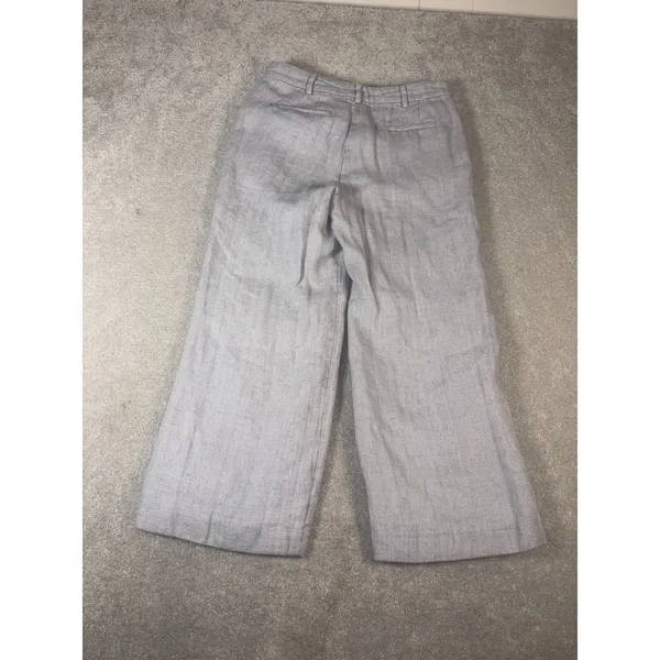lauren ralph lauren cropped wide leg trouser pants‎ size 6 twill - Image 7
