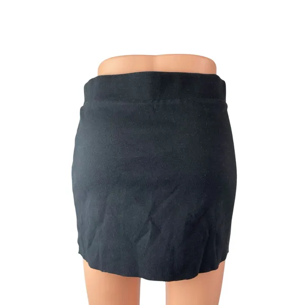 Madewell Women's Black Elastic Waist Pull On Career Mini Pencil Skirt Size S - Image 3
