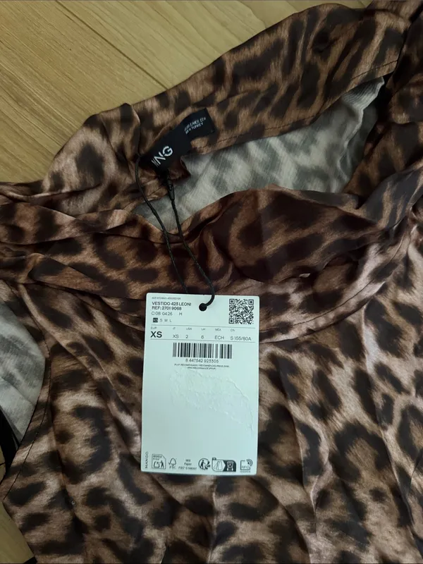 Mango Leopard-Print Slip Maxi Dress - Brown & Black - Image 2