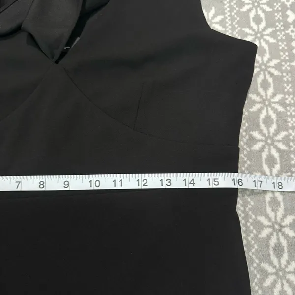 NWT Lulus Black Double V-Neck Little Black‎ Dress XL Minimalist Sleek Date Night - Image 11