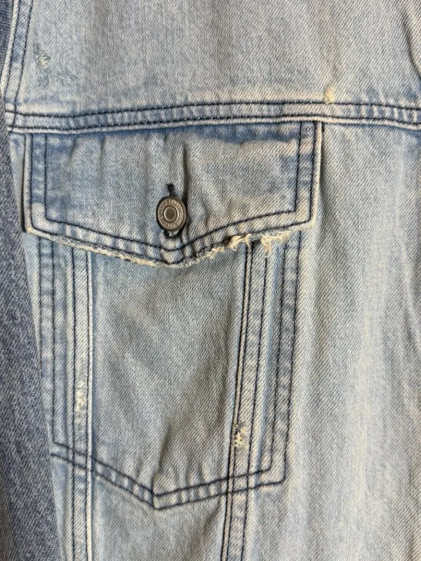 Free People We The Free Your Dad's Distressed Denim Jean Jacket Women's Medium - Image 11