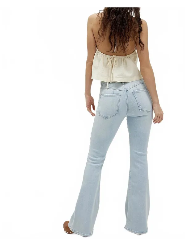 Free People We The Free CRVY Infinite Stretch Pull-On Flare Jeans NWT Daybreak L - Image 6