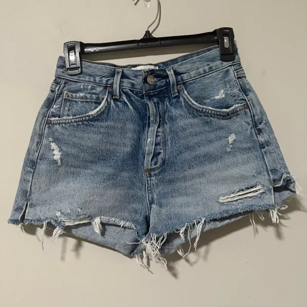 AGOLDE JADEN HI RISE CUT OFF SHORT Size 26 - Image 3