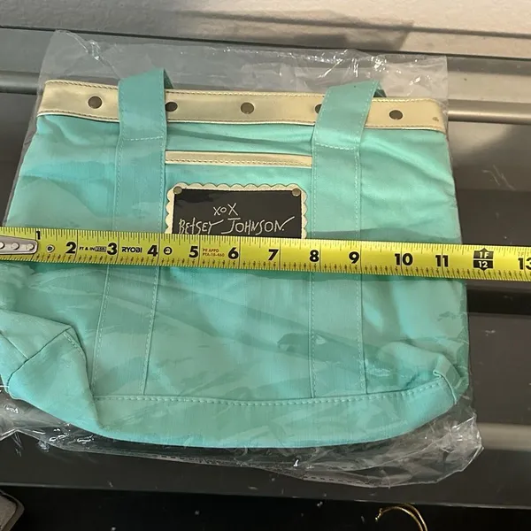 NWT Betsey Johnson XOX Shoulder Purse Teal And Gold Never Out The Bag - Image 2