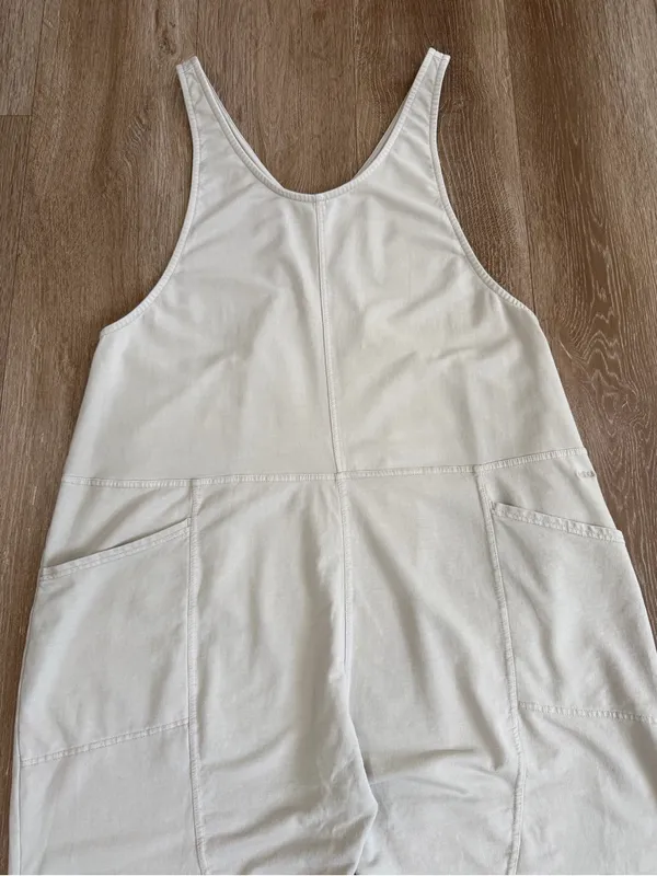Prana Mindful Movement Jumpsuit Organic Cotton Blend Almond Size Large - Image 3