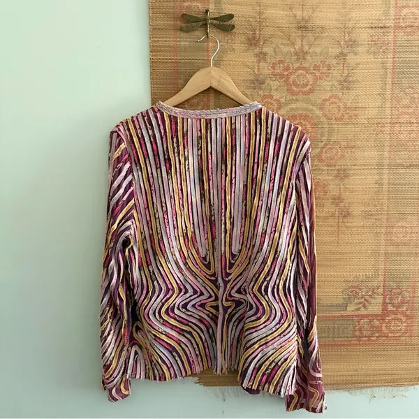 Vintage Wearable Art Mesh Lightweight Jacket - Image 7