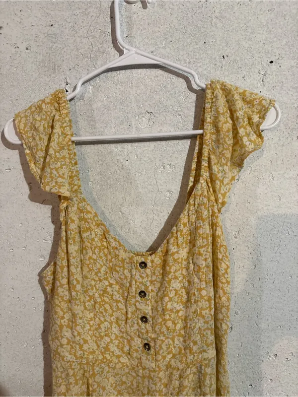 Billabong Floral Button Front Dress | Size: Medium - Image 2