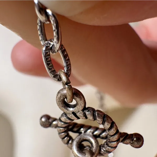 Silver Tone Charm Necklace Womens Jewelry Hearts Stars - Image 6