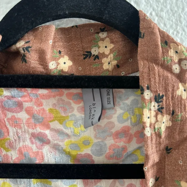 Anthropologie Bl-nk London Pastel Long Floral Patchwork Kimono Multi One Size - Image 5