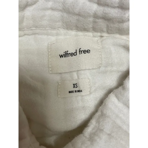 Aritzia Wilfred Free Women's White 100% Cotton Long Sleeve Button Down Shirt XS - Image 4