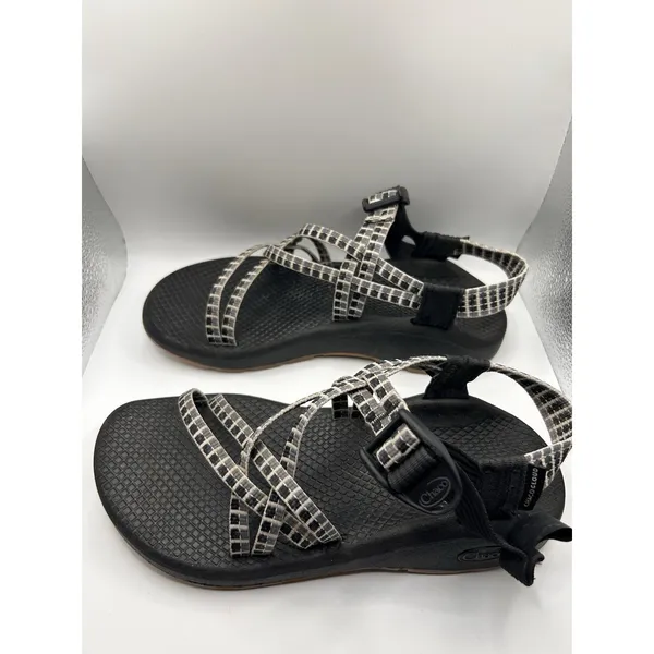 Chaco Z Cloud X Sandals Womens 6 Black White Pixel Grid Strappy Athletic Hiking - Image 2