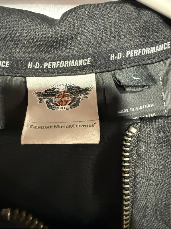 Harley-Davidson H-D Performance Black 1/4 Zip Mock Neck Sweatshirt Women's L - Image 5