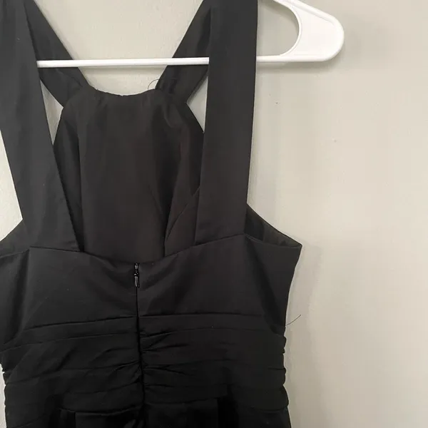 Davids‎ Bridal black midi dress knee length formal cotton dress halter neckline - Image 3