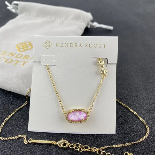 Kendra Scott x LoveShackFancy Elisa Purple Bow Necklace - Image 2