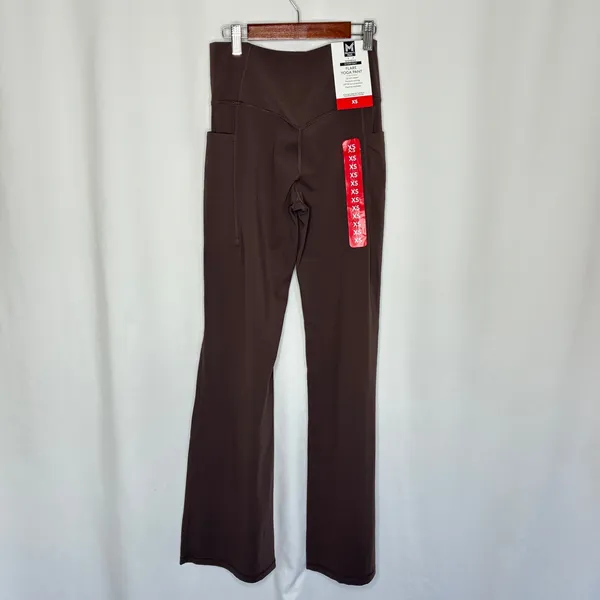 Member's Mark Brown Flare Yoga Pant Everyday Pockets NWT Womens XS - Image 6
