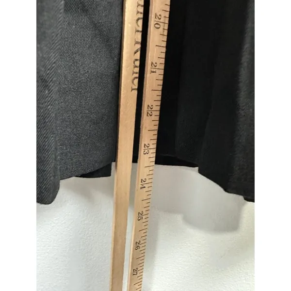 Anne Klein Skirt 8 Pleated A-line Black Classic Knee‎ Length 100% Wool Modest - Image 6
