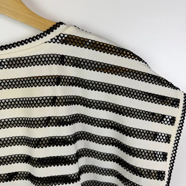 Calvin Klein Striped Mesh‎ Dress Cover Up L/XL Lightweight Sheer Nautical Resort - Image 6