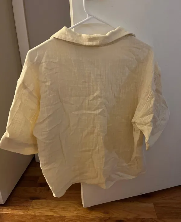 Cream Linen Top - Image 2