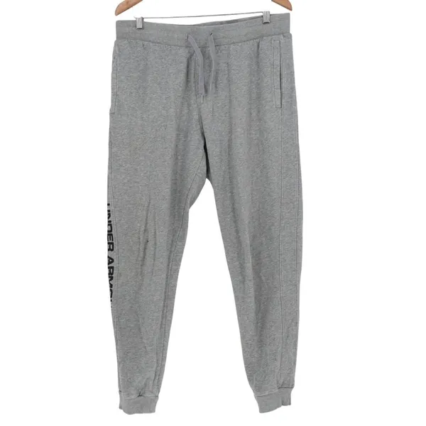 Under Armour Jogger Pants Womens XL Heather Gray Slash Pockets Drawstring Waist - Image 2