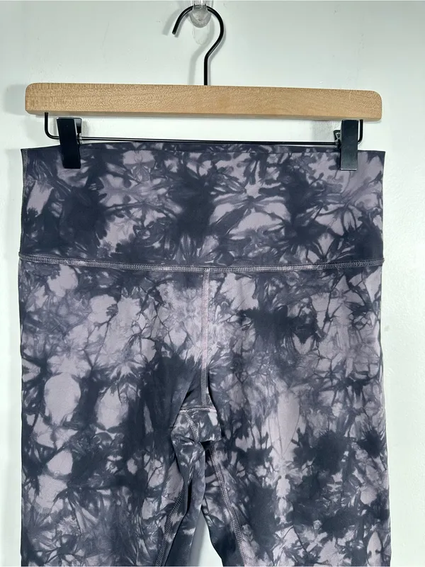 Lululemon Wunder Under Hi Rise‎ Leggings 10 Shibori Magnum Black Tie Dye - Image 5