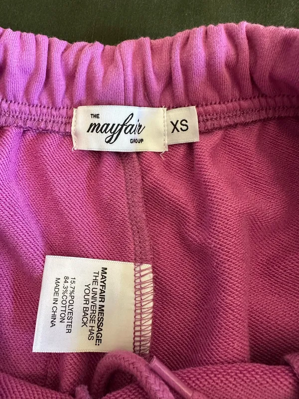 The Mayfair Group Message Women’s Athletic Shorts XS Purple/Orange - Image 4