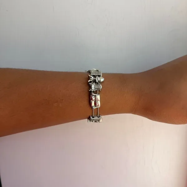 Silver Tone Furniture Themed Sliding Charm Bracelet - Image 2