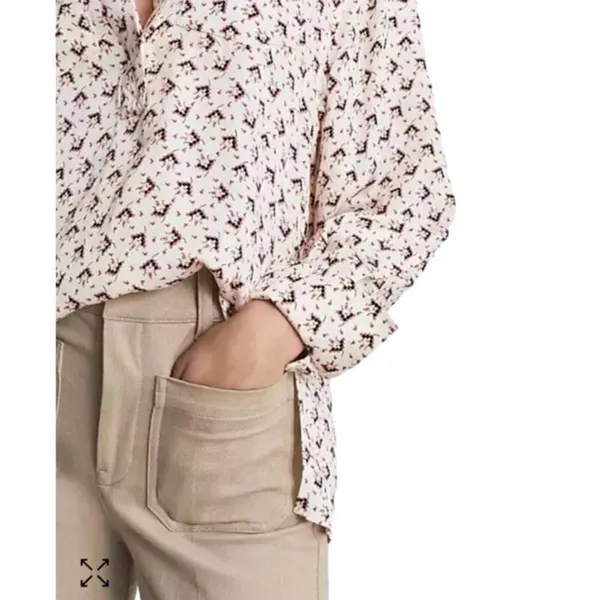 Reiss NWOT Pia Printed Geometric half button up - 2 ($228) - Image 3