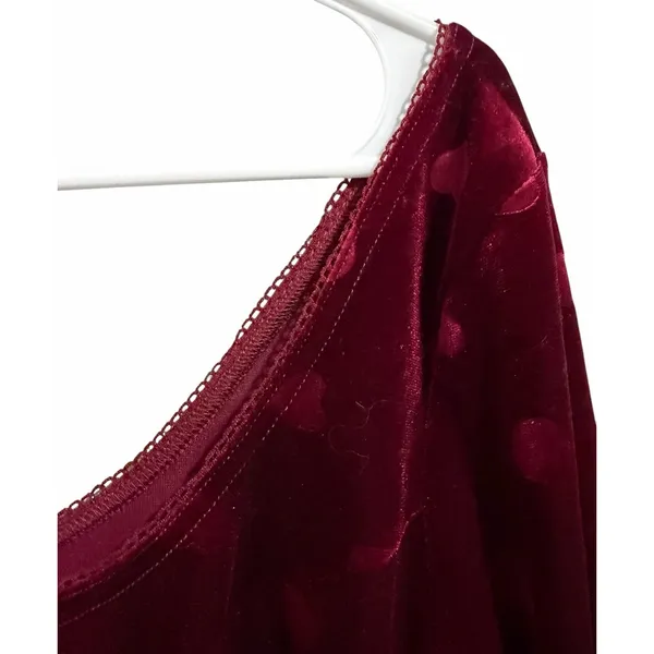 Dolls Kill Sugar Thrillz Valentine Wish Mini Dress Burgundy Women'S Size‎ Medium - Image 8