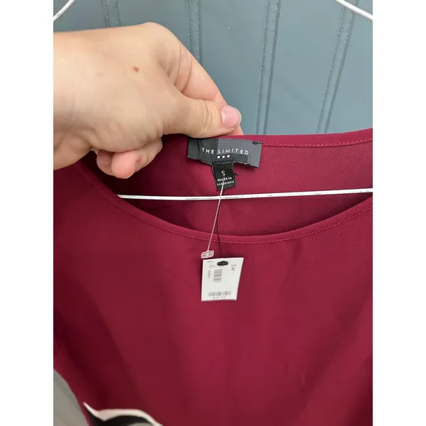 The Limited Burgundy Sleeveless Colorblock Layered Blouse Top - Size S‎ - Image 4