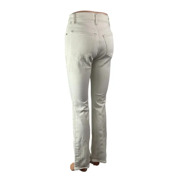 Abercrombie & Fitch The 70s Vintage Flare White High Rise Denim Jeans Size 24 - Image 2