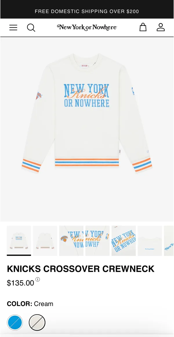 NYON New York Or No Where Knicks Crewneck - Image 7